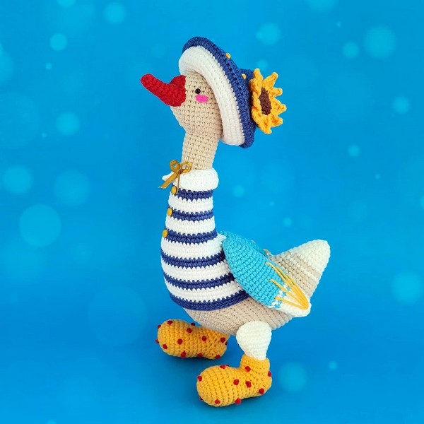 عروسک بافتنی اردک مدل مولیر